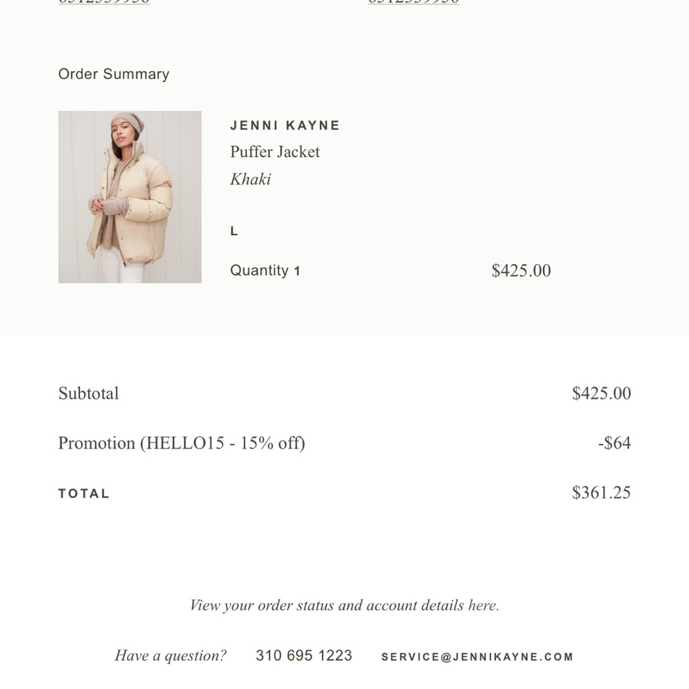 Jenni Kayne Puffer Jacket - Picture 2 of 4